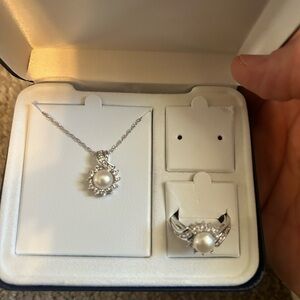 Sterling silver necklace and ring